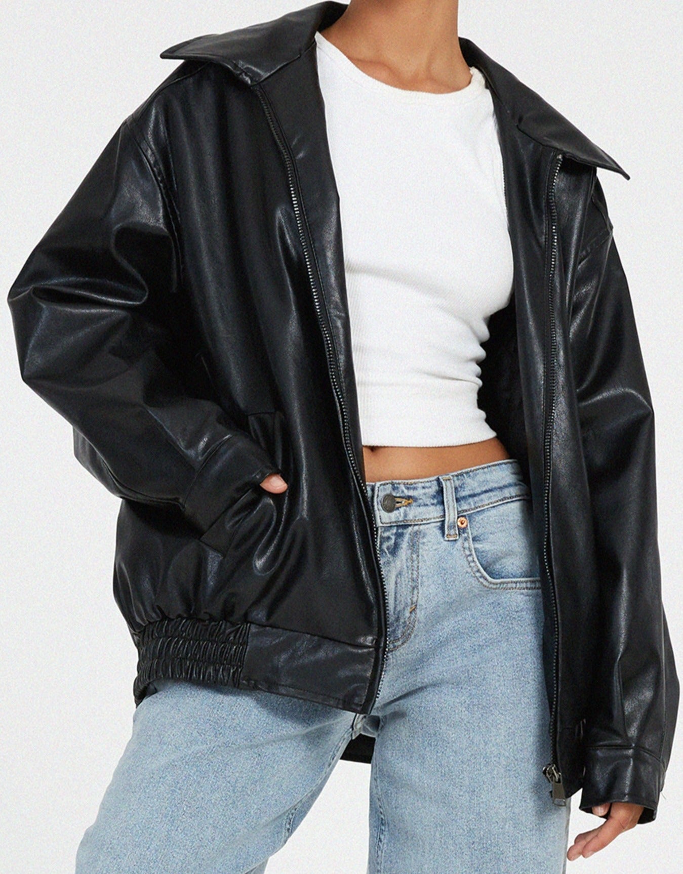 Sylvia | Women's Oversized Bomber Jacket - Image 7