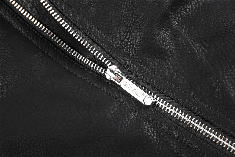 Ruben | Men's Slim-Fit Leather Biker Jacket - Image 7