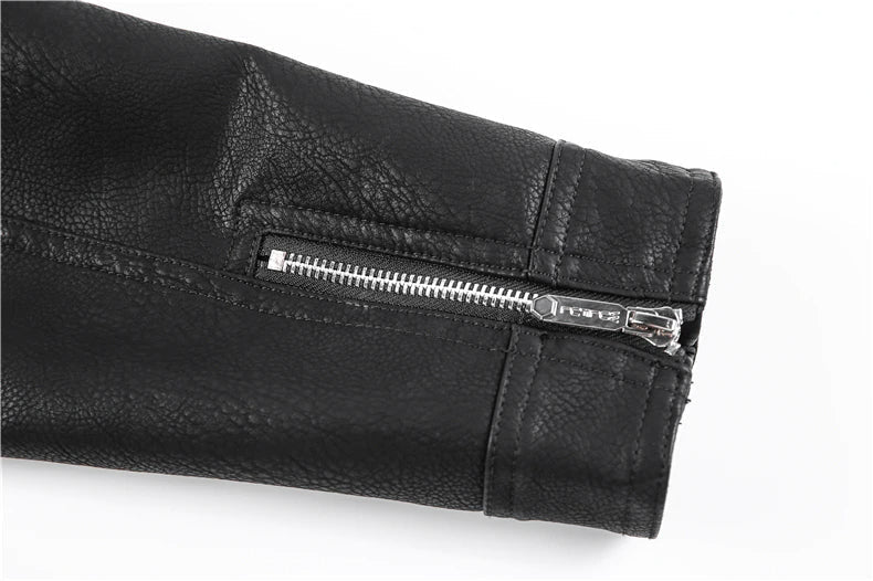 Ruben | Men's Slim-Fit Leather Biker Jacket - Image 8
