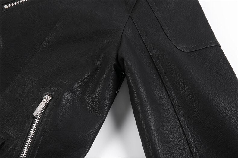 Ruben | Men's Slim-Fit Leather Biker Jacket - Image 9