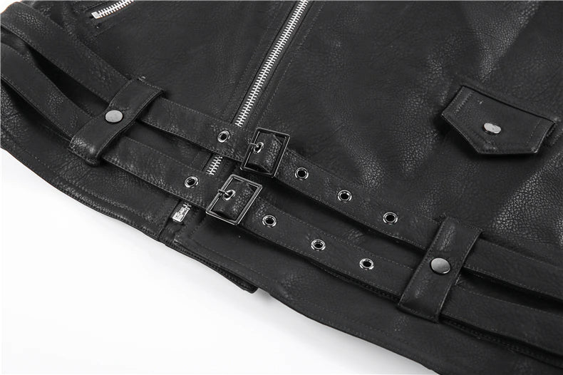 Ruben | Men's Slim-Fit Leather Biker Jacket - Image 11