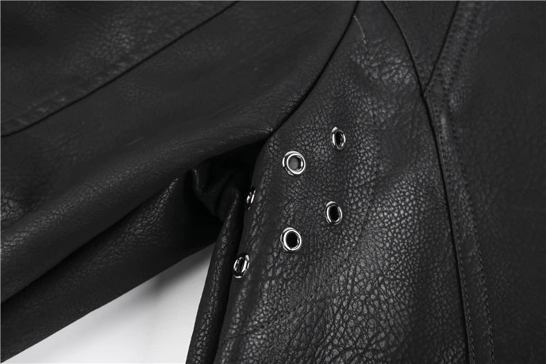 Ruben | Men's Slim-Fit Leather Biker Jacket - Image 12