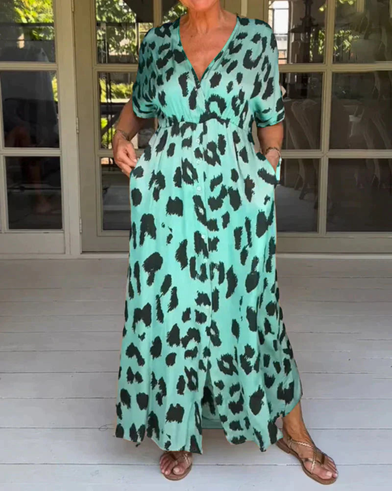 Sharon | Stylish Leopard Print Dress - Image 6