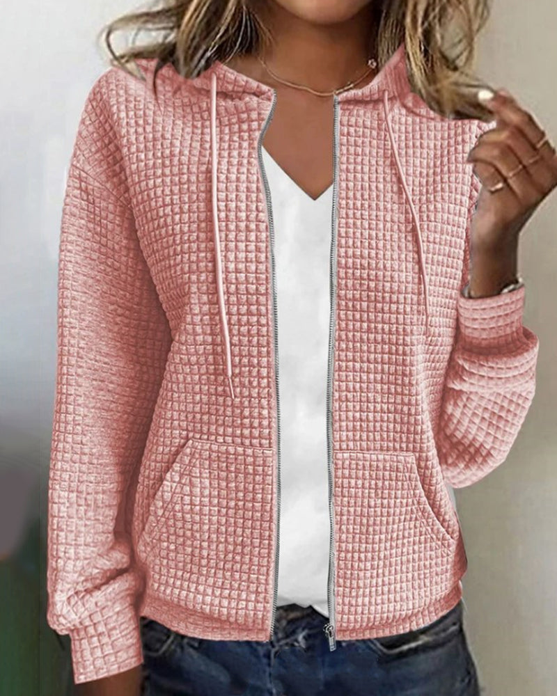Patty | Women's Zip-Up Casual Hoodie - Image 4