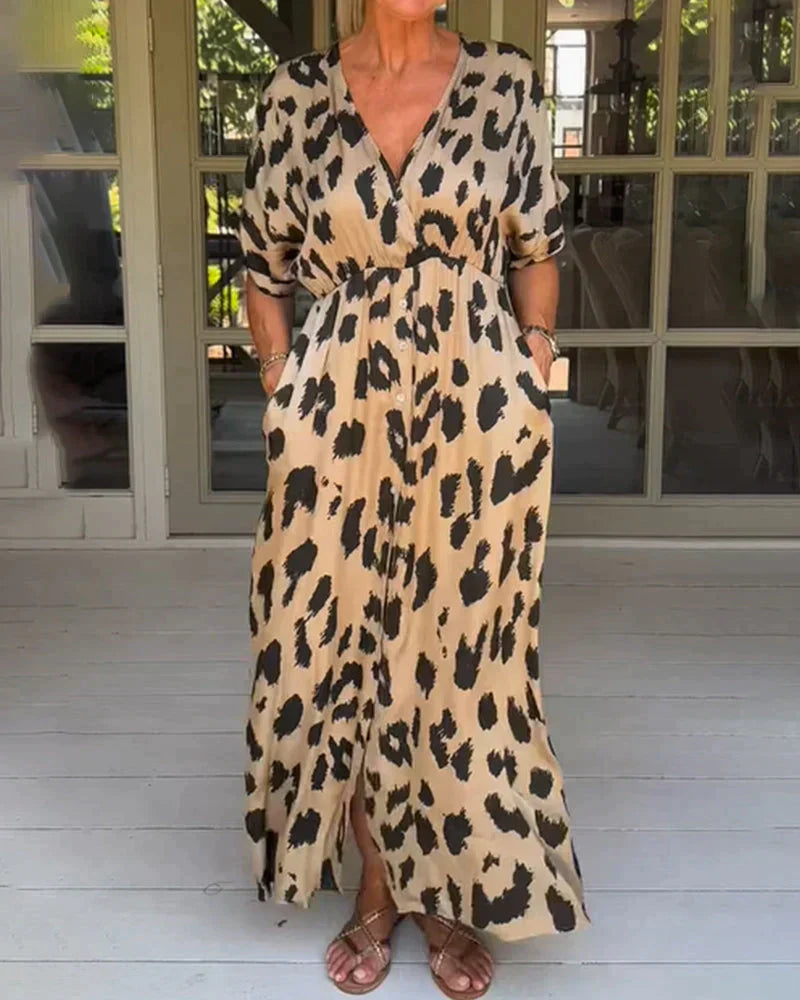 Sharon | Stylish Leopard Print Dress - Image 2