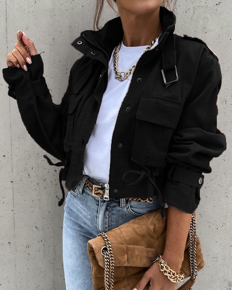Jacqueline | Women's Cropped Utility Jacket - Image 3
