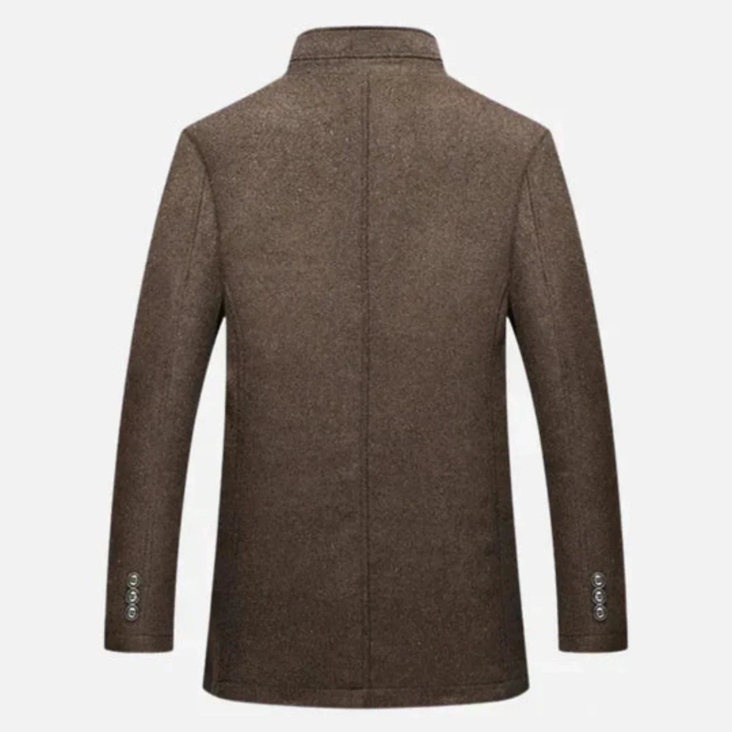 Edward | Men's Mid-Length Stand Collar Overcoat - Image 5