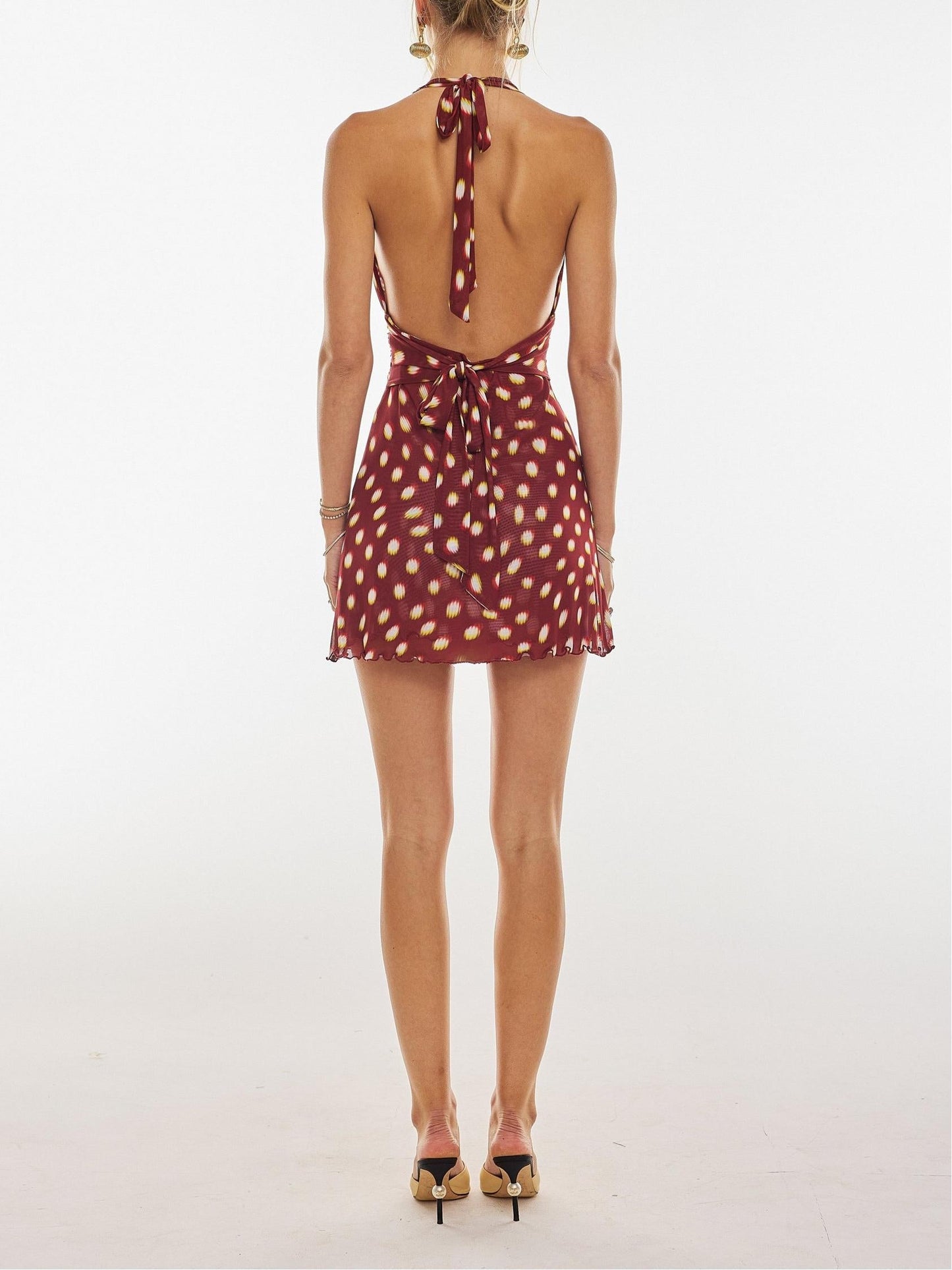 Samantha | Playful Polka Dot Mini Dress - Image 3