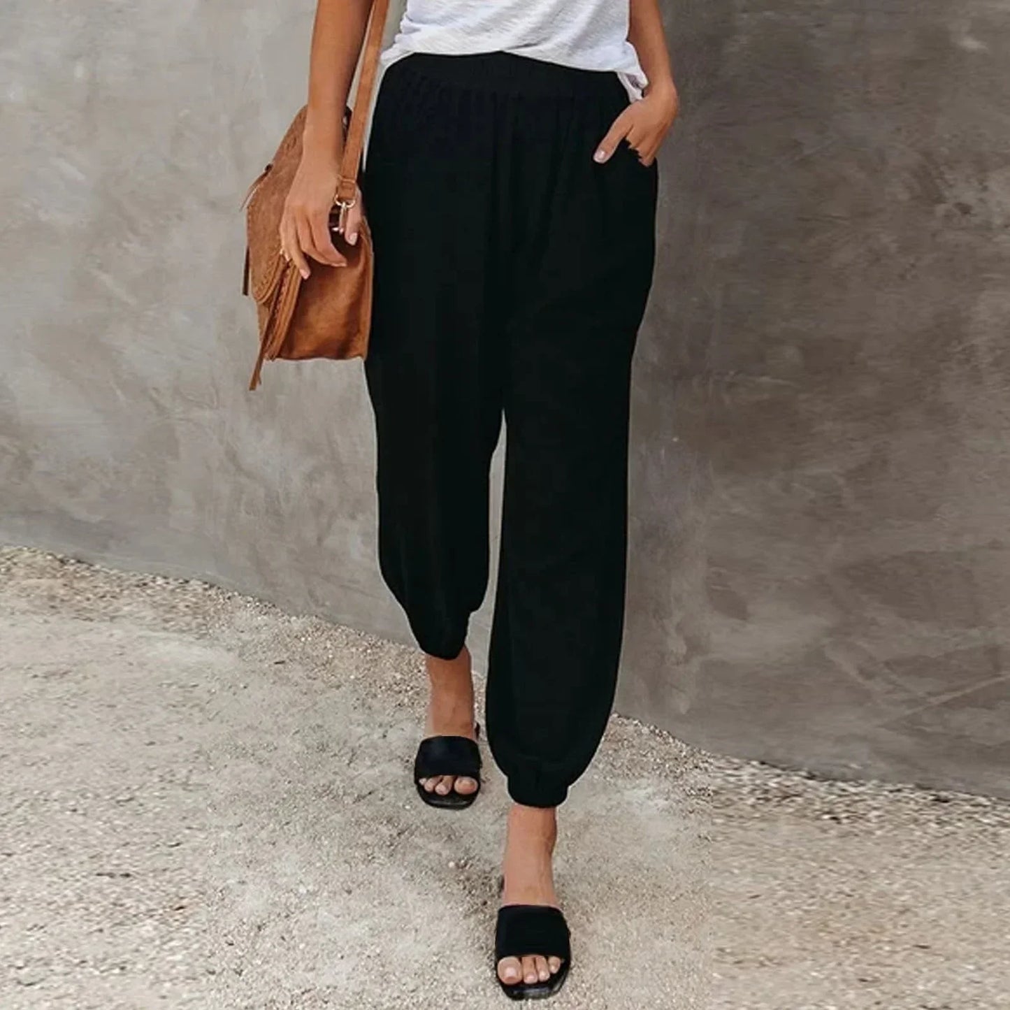 Skye | Women's Summer Pants with High Waist – Lightweight, Breathable & Comfortable with Pockets - Image 6