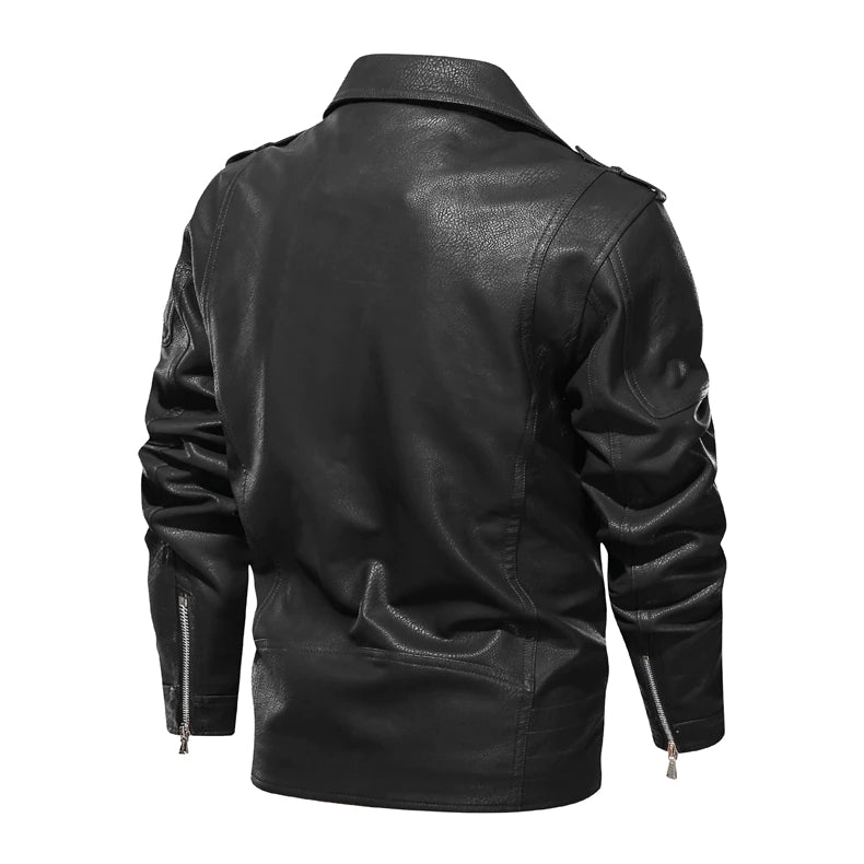 Ruben | Men's Slim-Fit Leather Biker Jacket - Image 5