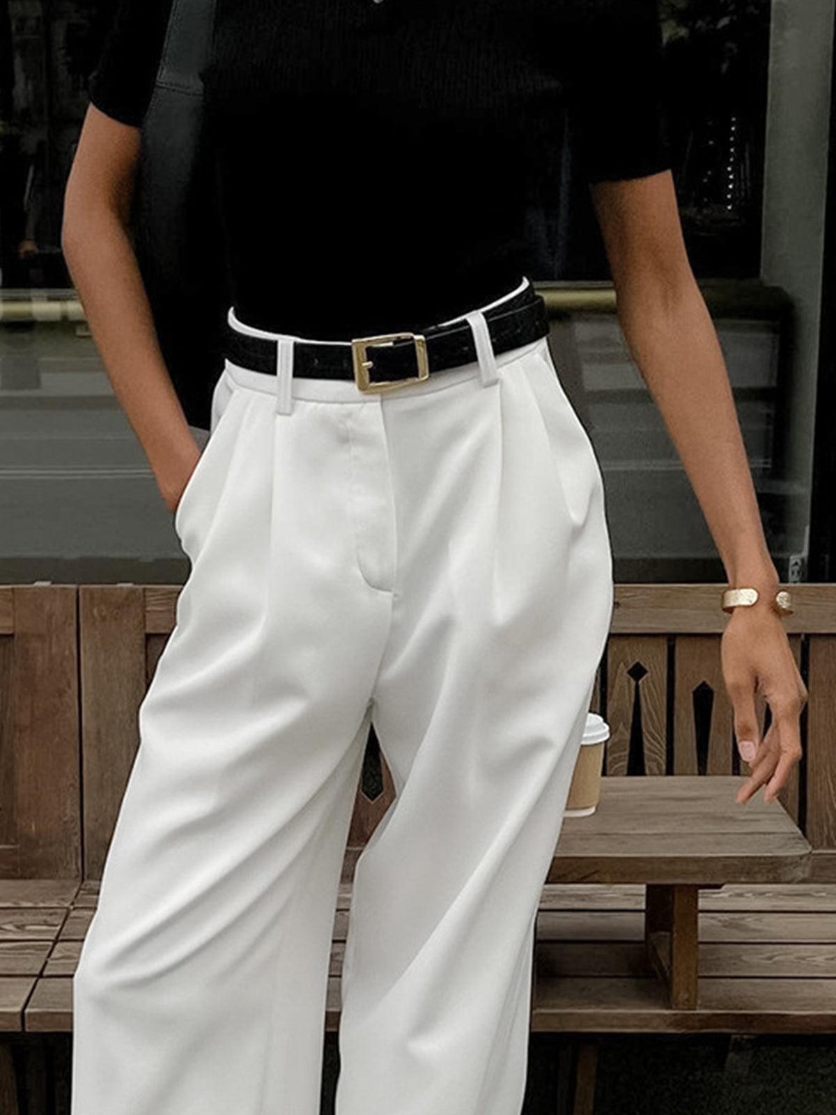 Rosemary | High-Waisted Pleated Wide-Leg Pants for Elegant Style - Image 4