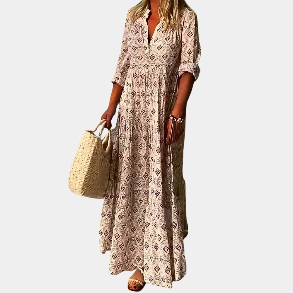 Pam | V-Neck Casual Summer Dress - Lightweight & Breathable - Image 4