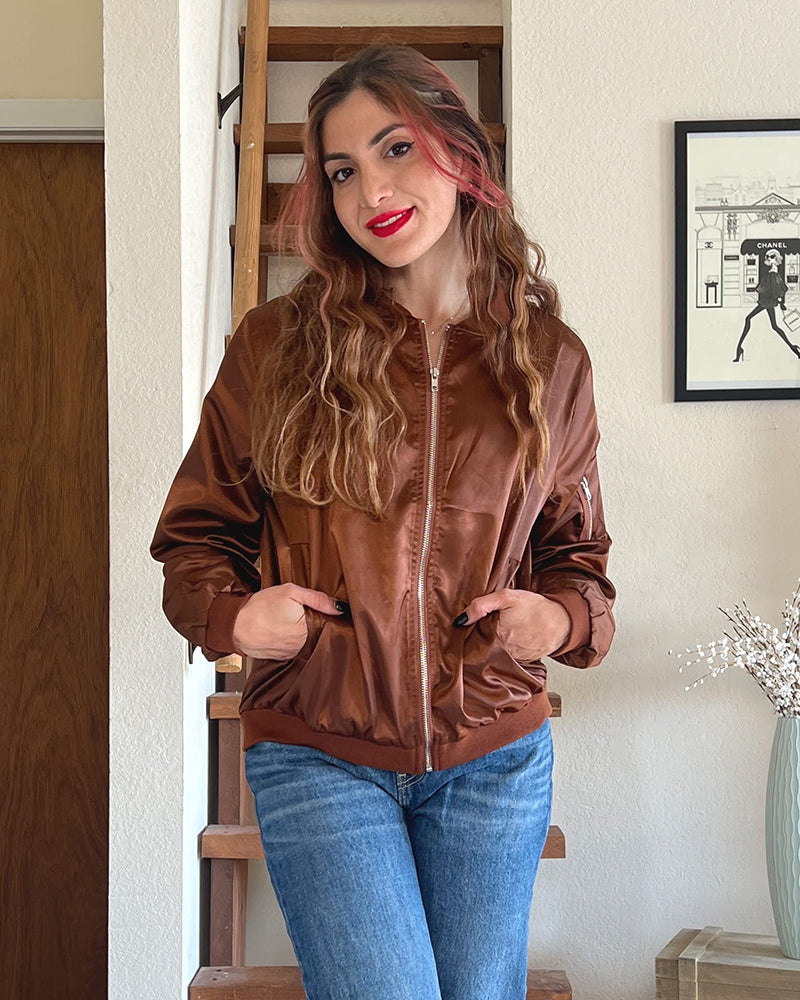 Sheryl | Women's Lightweight Bomber Jacket - Image 5