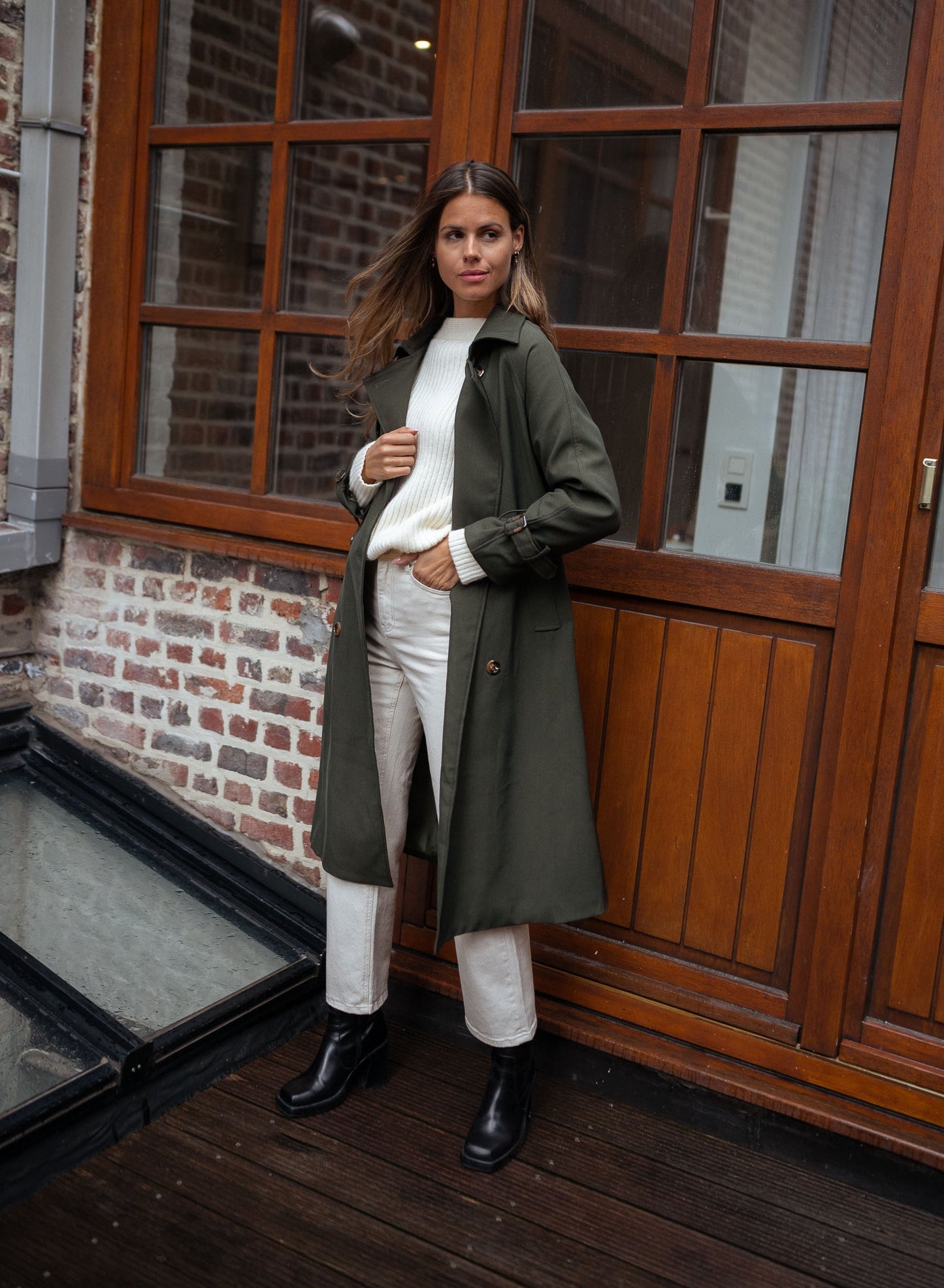 Krista | Women's Double-Breasted Long Coat - Image 13