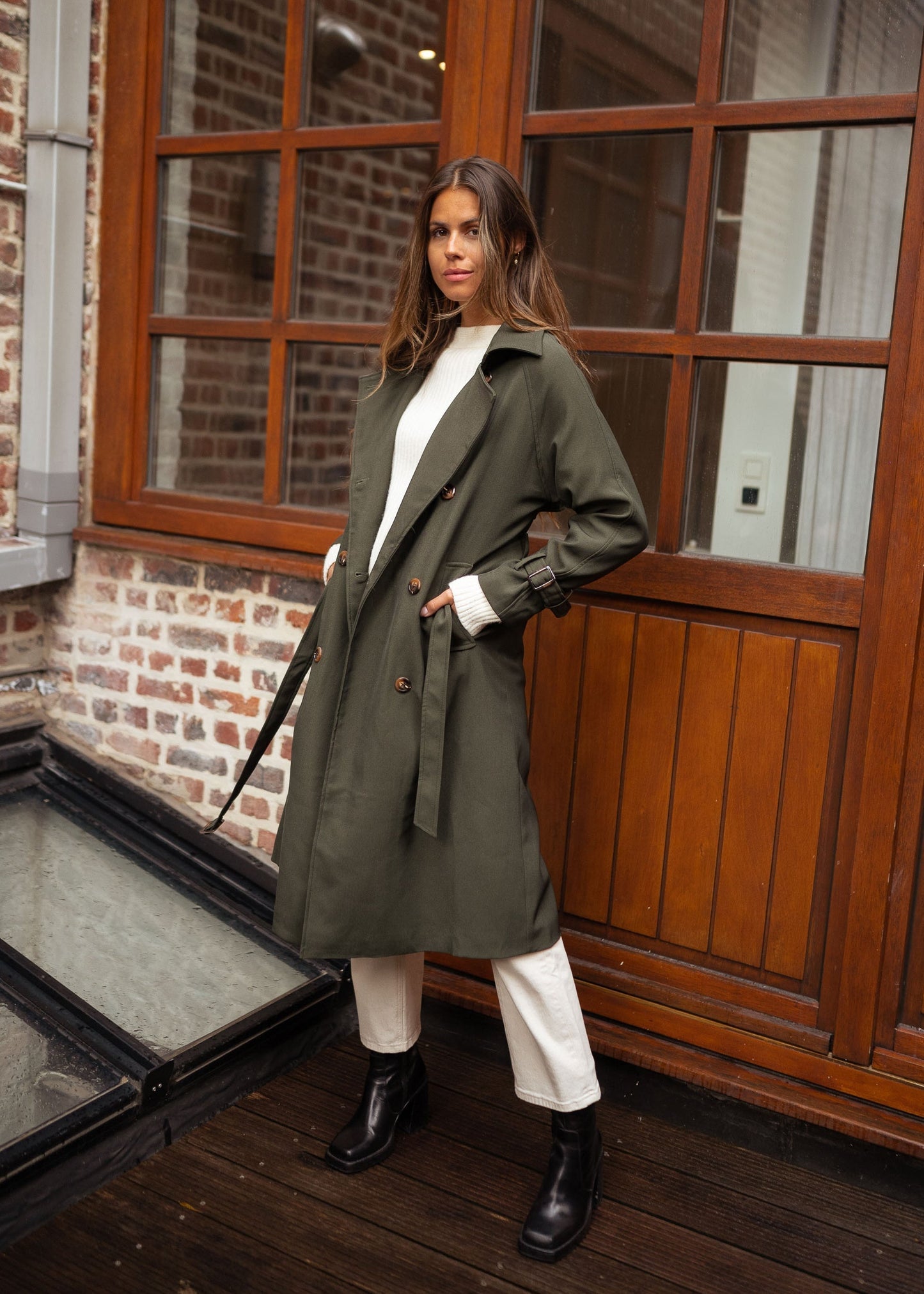 Krista | Women's Double-Breasted Long Coat - Image 6