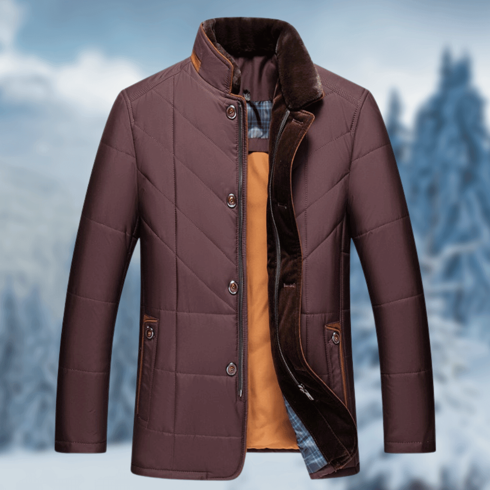 Victor | Men's Diamond Quilted Puffer Jacket - Image 3