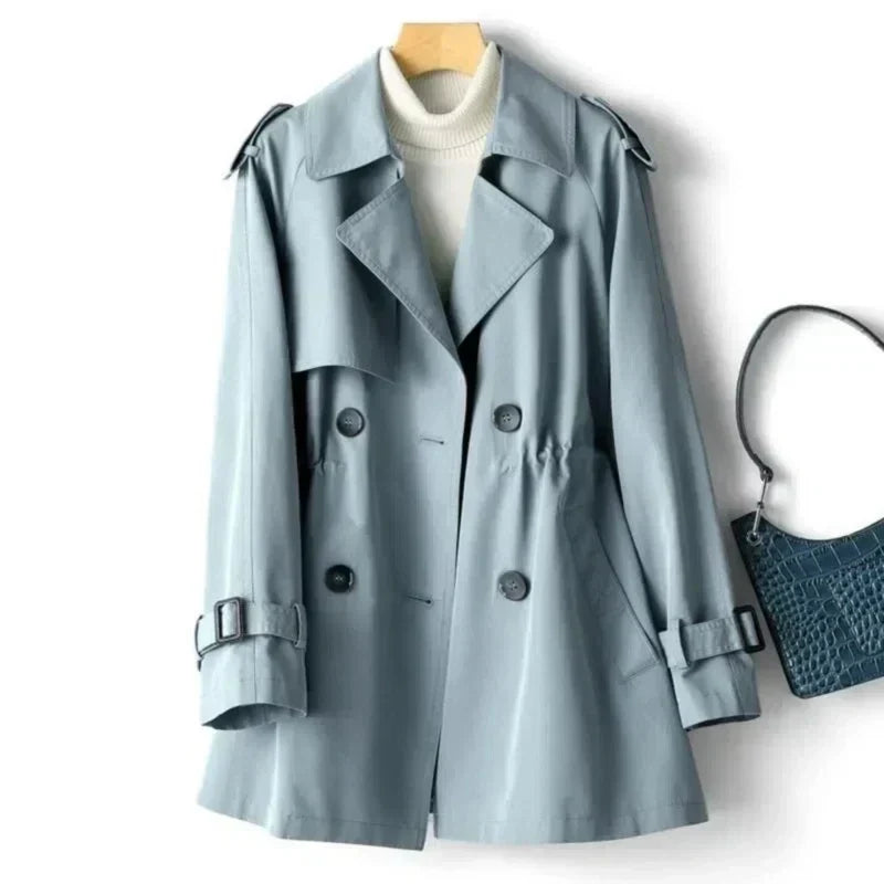 Reba | Women's Double-Breasted Coat Trench Coat - Image 3