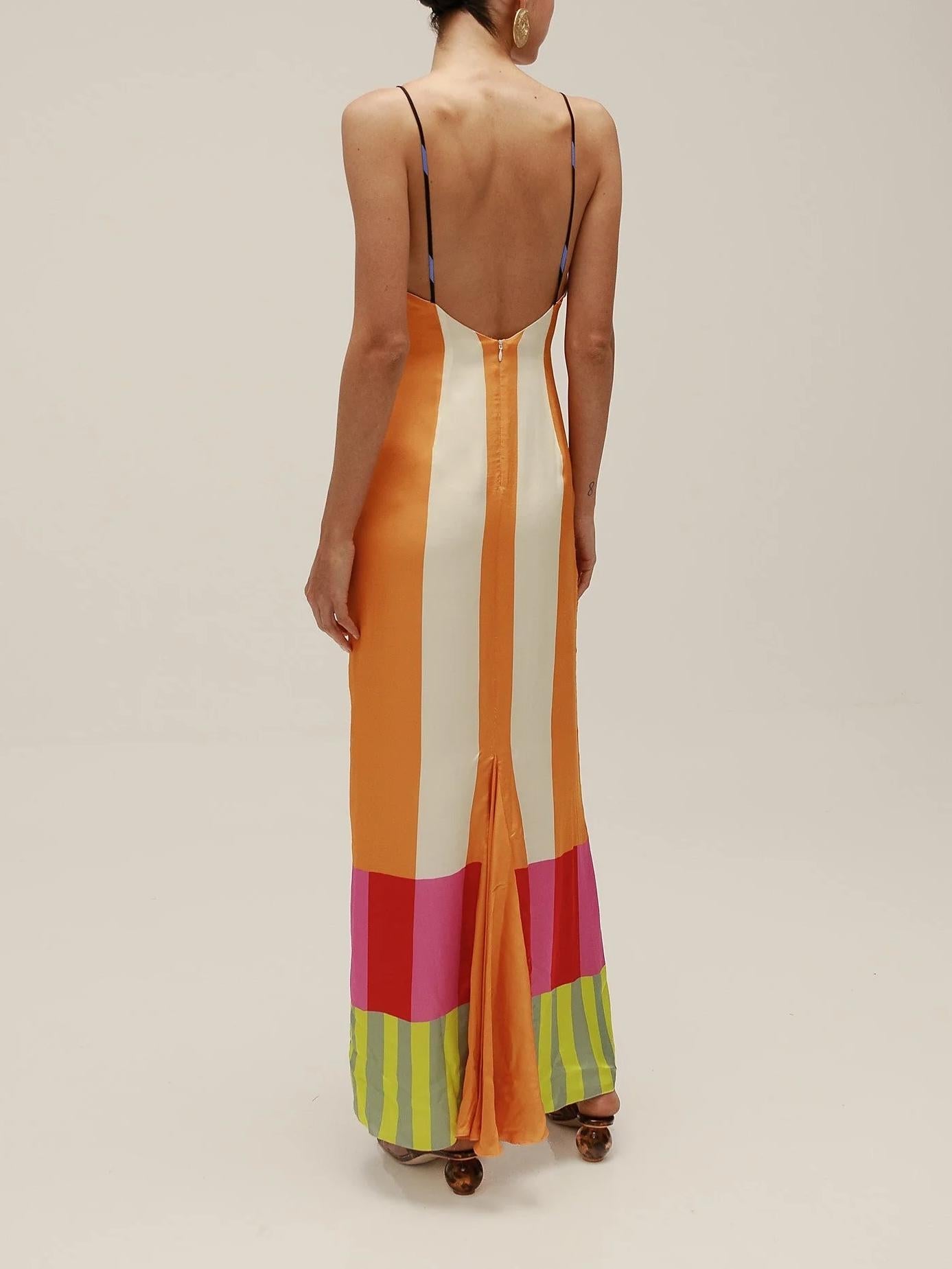 Theresa | Vibrant Geometric Striped Maxi Dress - Image 6