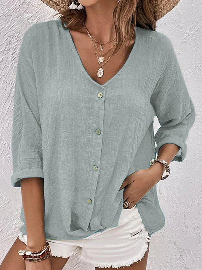 Angela | Stylish Button-Up Blouse - Image 3