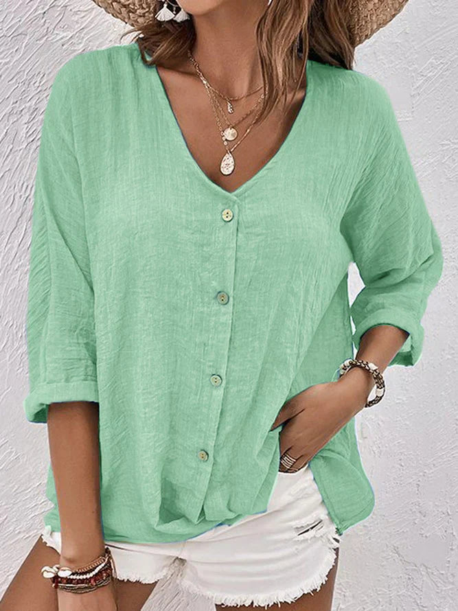Angela | Stylish Button-Up Blouse - Image 5