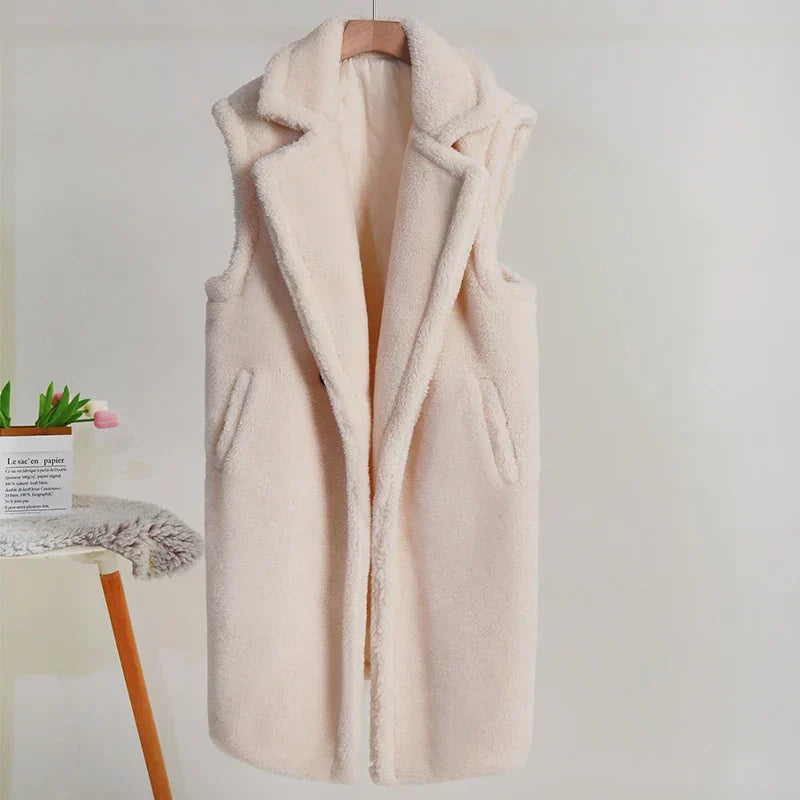Aimee | Women's Sleeveless Double Breasted Long Vest - Image 7