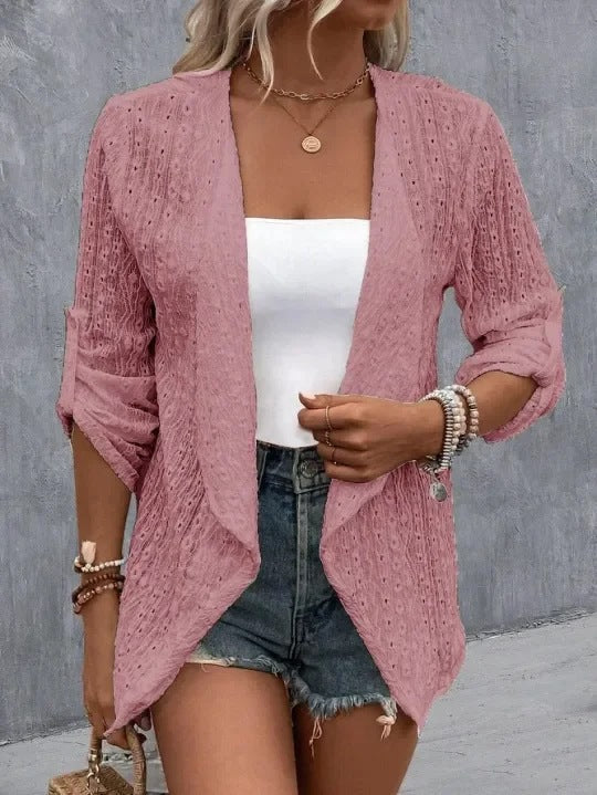 Nancy | Women's Open Front Draped Cardigan - Image 5