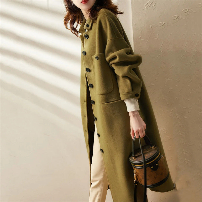 Maria | Women's Button Front A-Line Coat - Image 2
