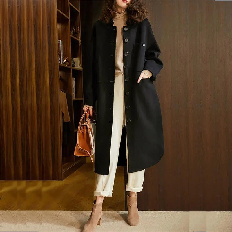 Maria | Women's Button Front A-Line Coat - Image 3
