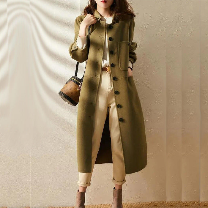 Maria | Women's Button Front A-Line Coat - Image 4