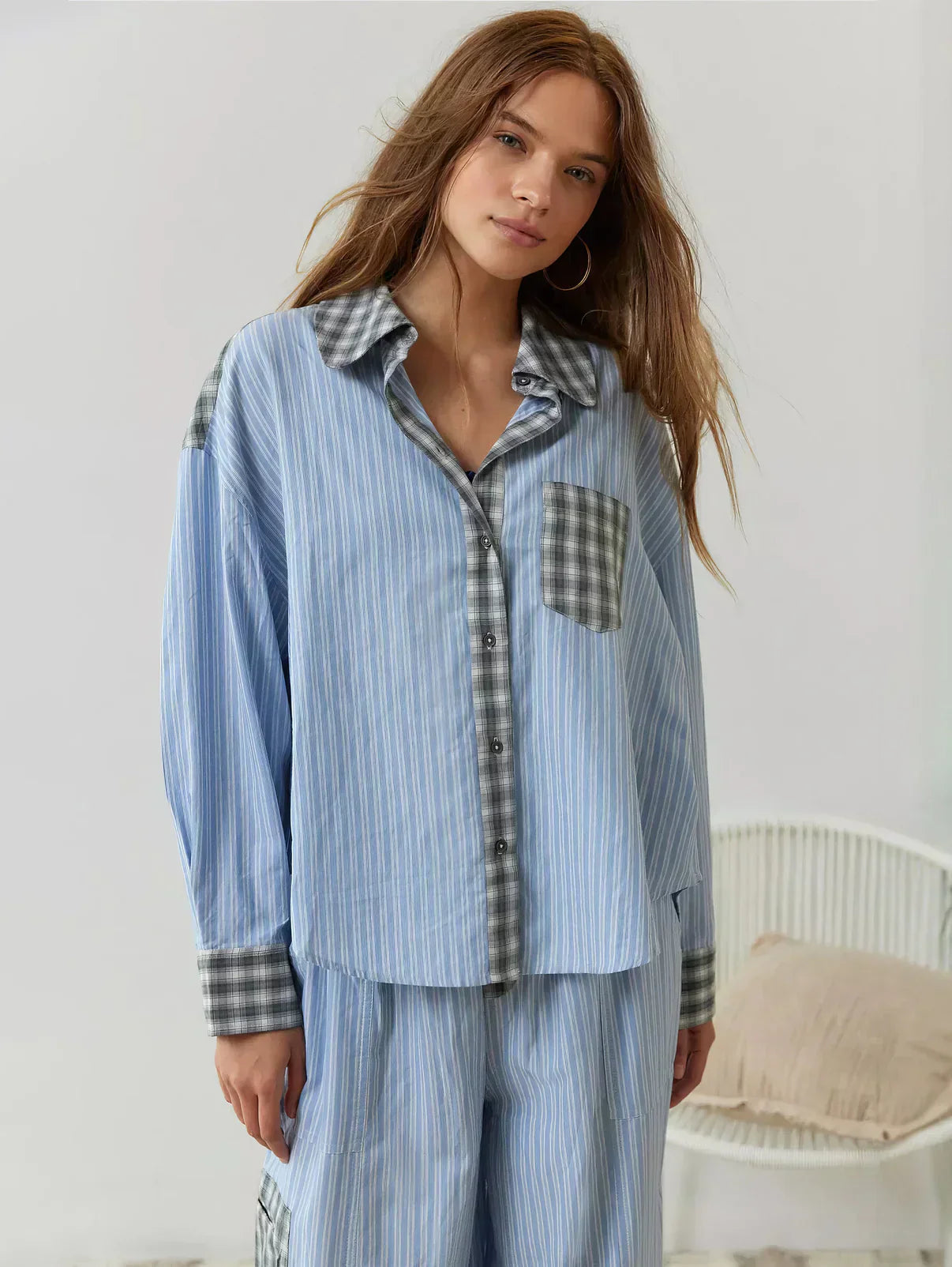 Stacy | Women's Long Sleeve Button-Down Pajama Set - Image 6