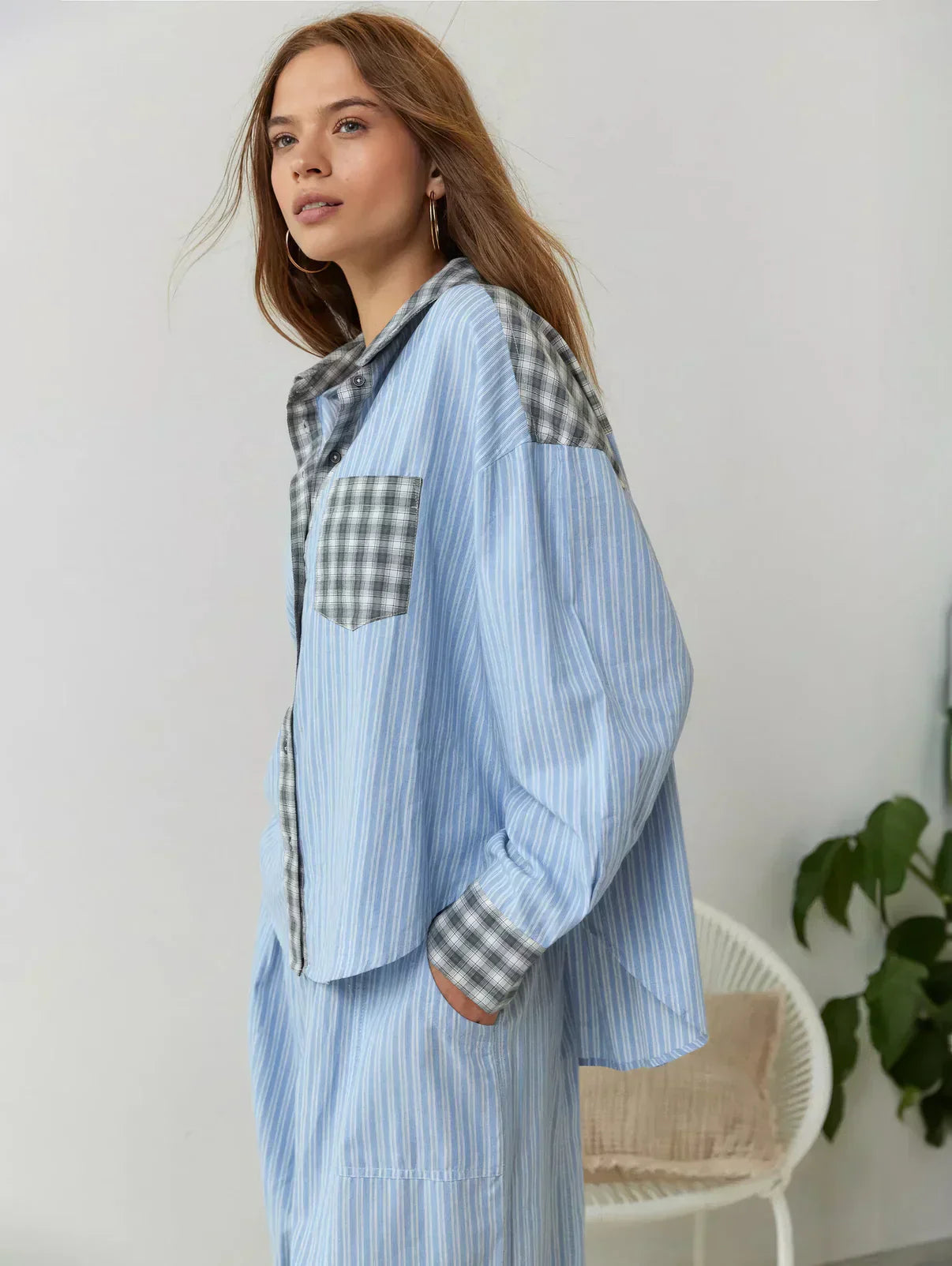 Stacy | Women's Long Sleeve Button-Down Pajama Set - Image 8