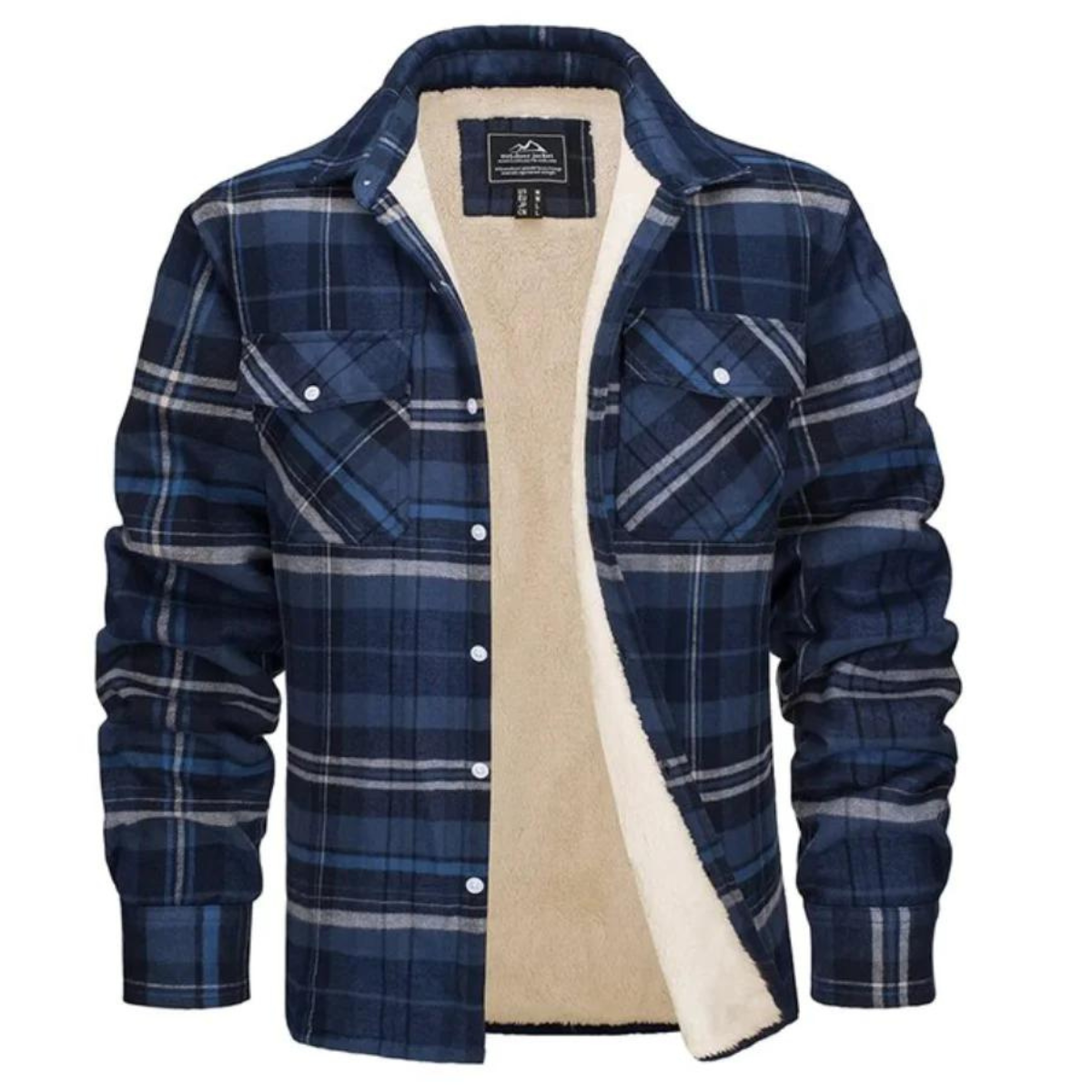 Ross | Men's Sherpa Lined Flannel Shirt Jacket - Image 7