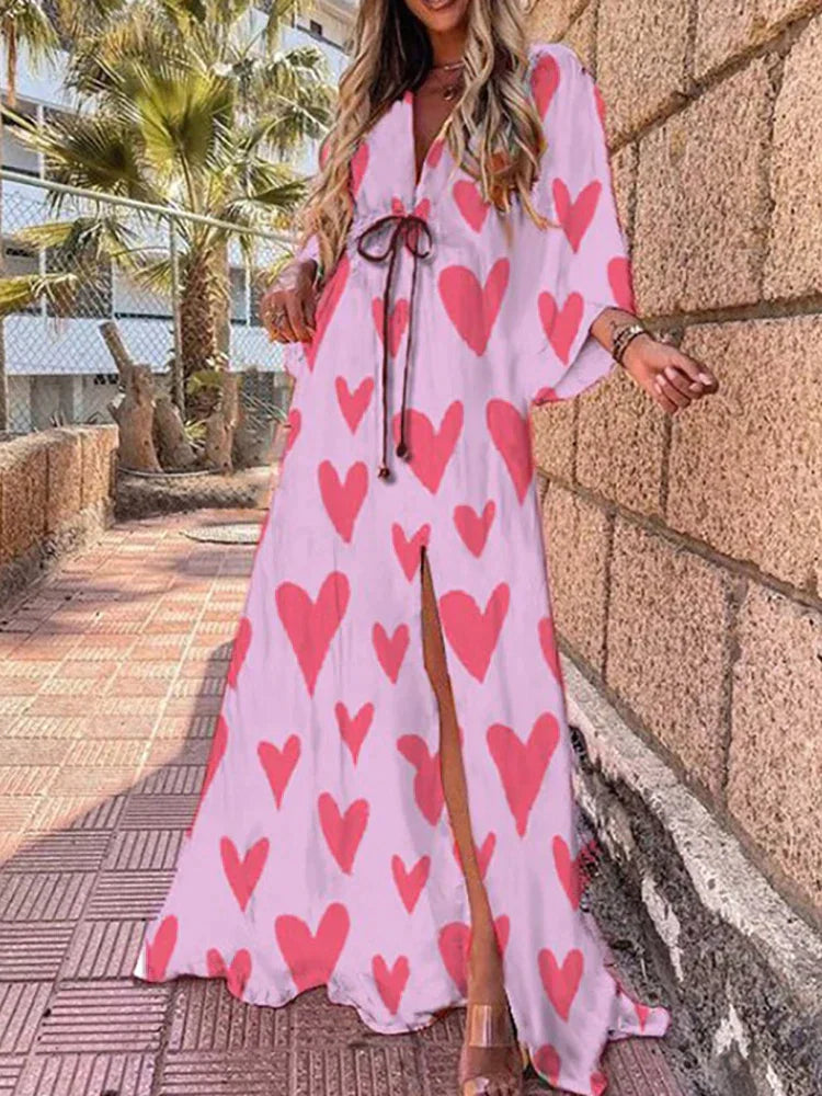 Marilyn | Colorful Maxi Dress with Graphic Print - Image 5