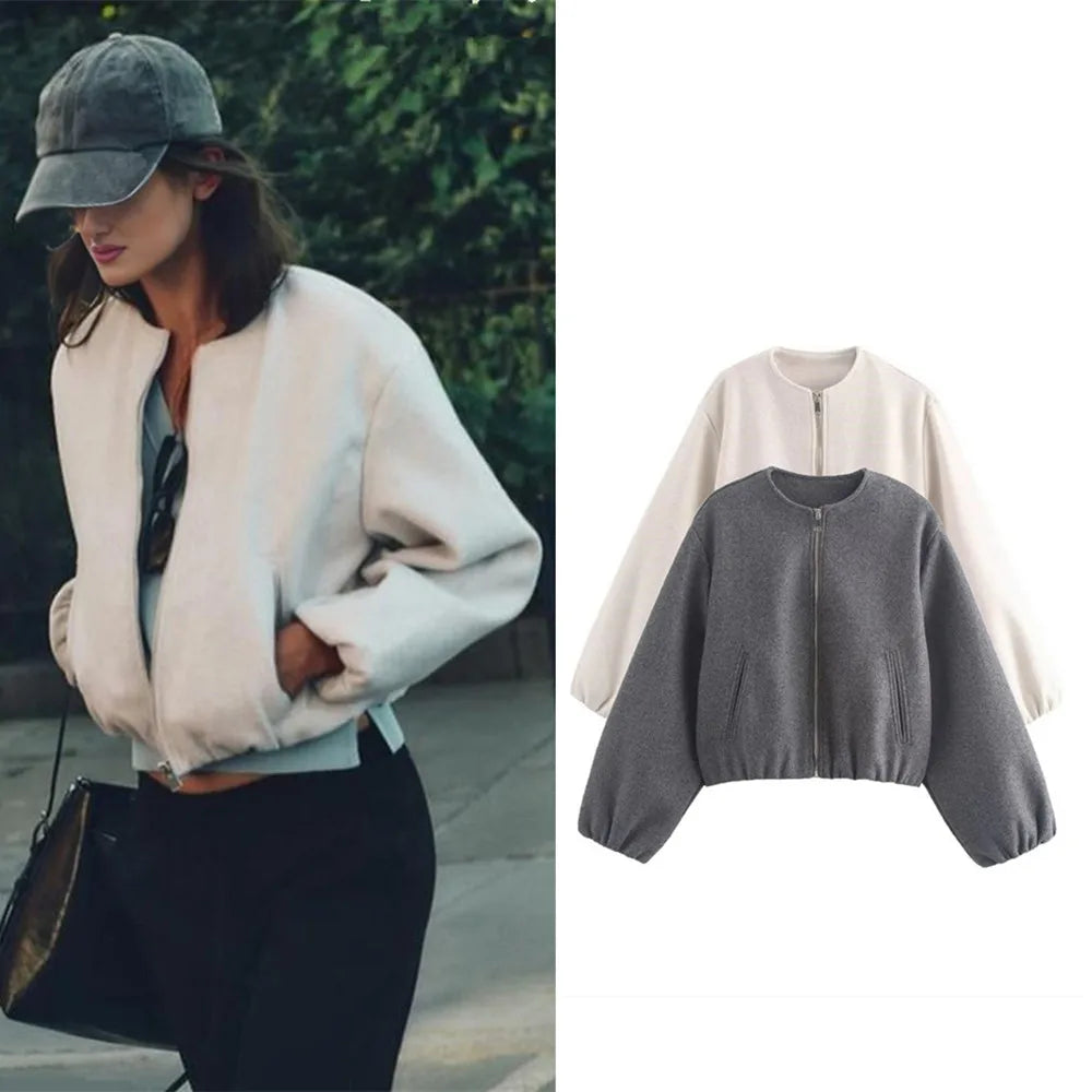 Sylvia | Women's Relaxed Fit Bomber Jacket - Image 6