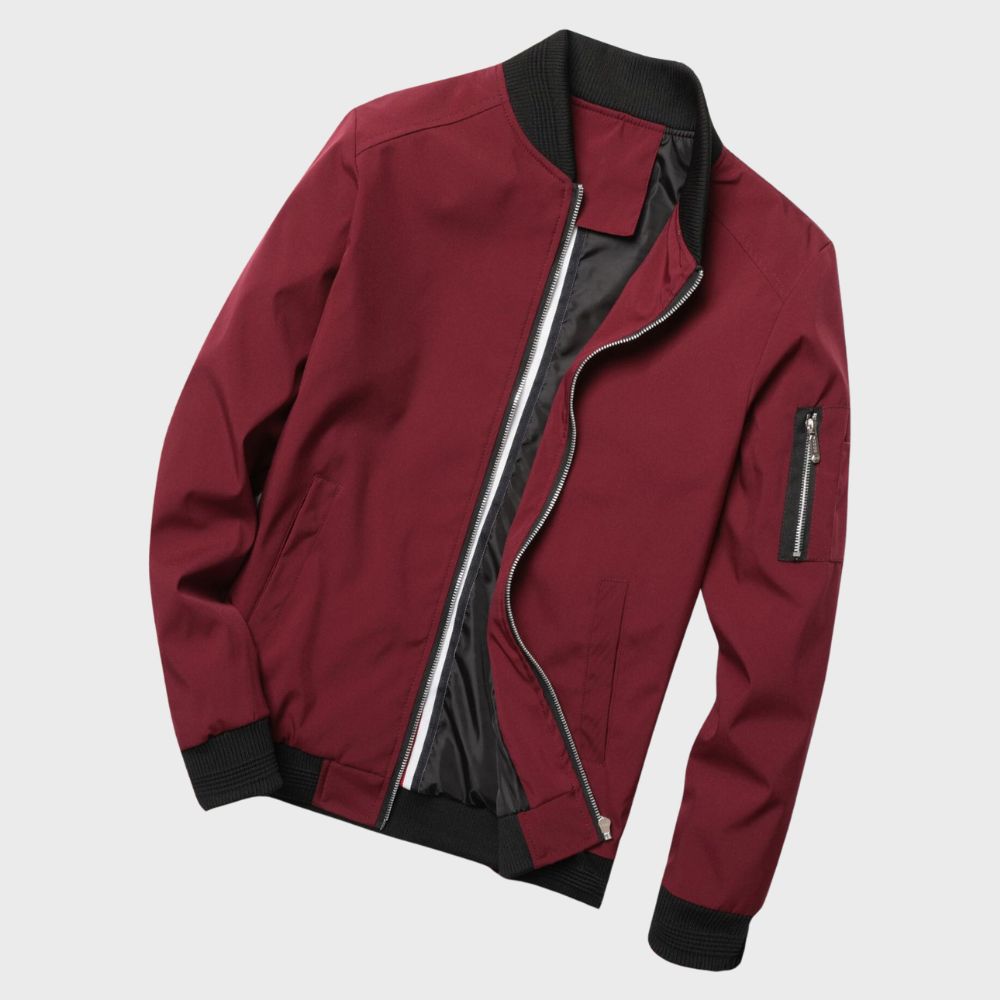 Darryl | Men's Zip-Up Bomber Jacket - Image 9