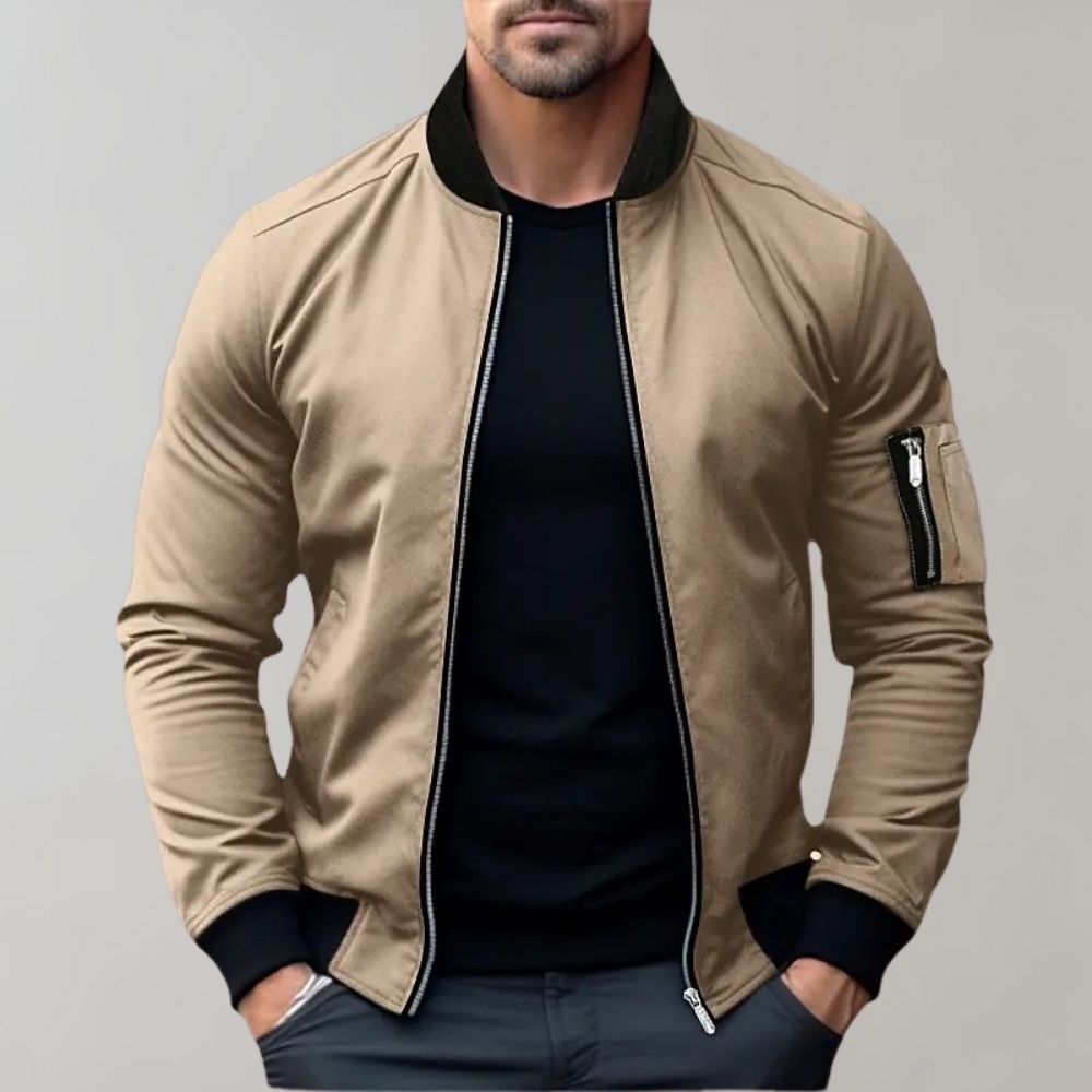 Darryl | Men's Zip-Up Bomber Jacket - Image 2