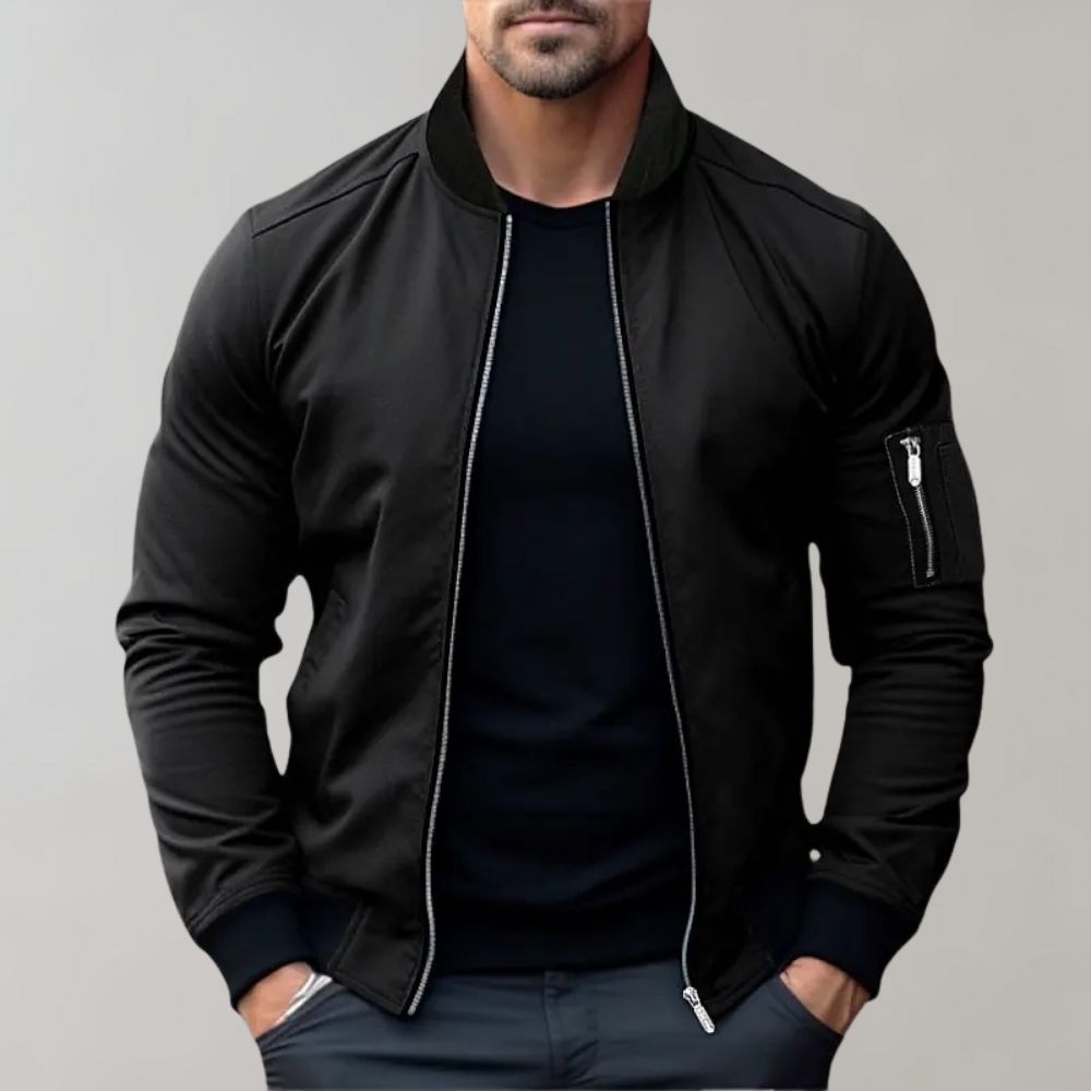Darryl | Men's Zip-Up Bomber Jacket - Image 3