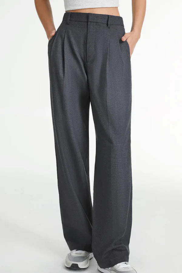 Janine | Charcoal Tailored Pants for Effortless Elegance - Image 3
