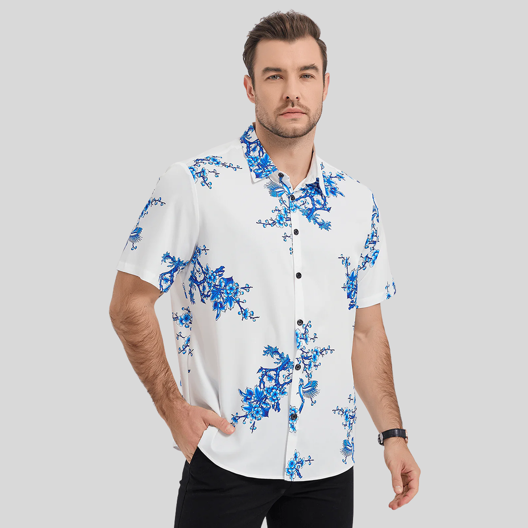 Alan | Men's Stylish Floral Summer Shirt - Image 1