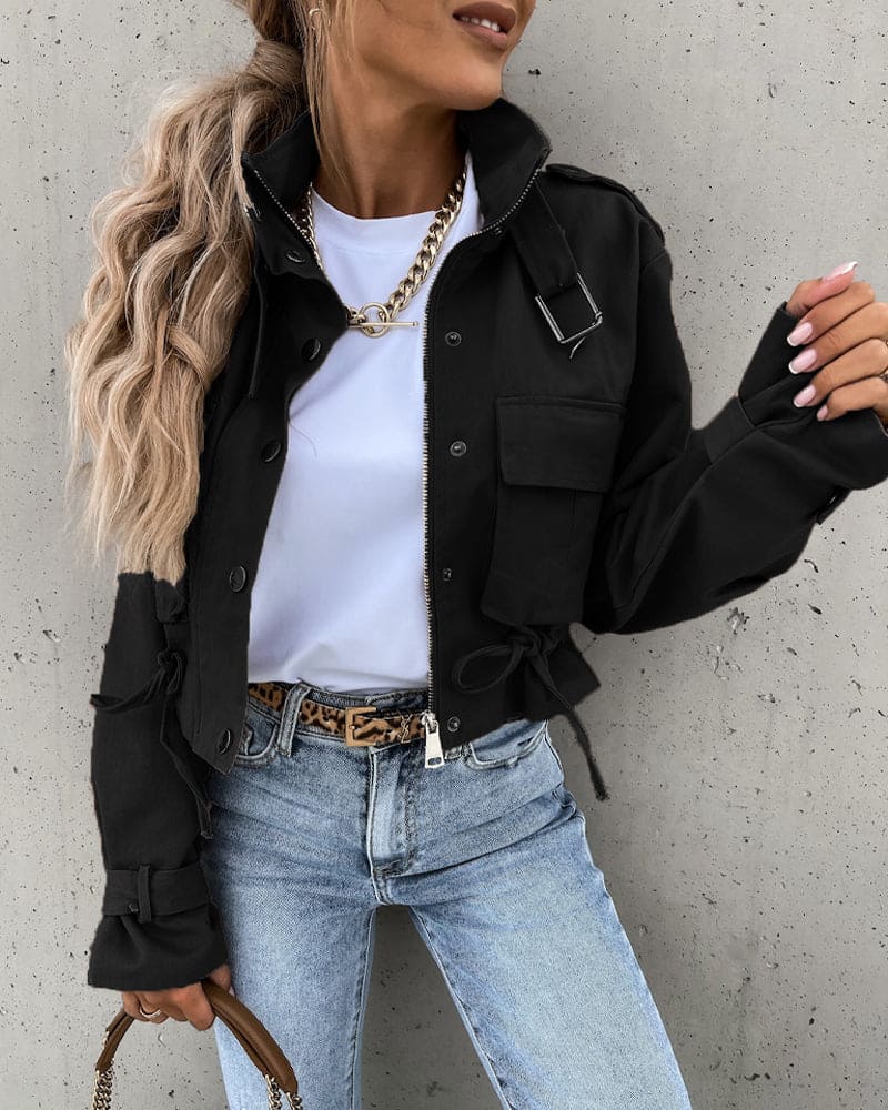 Jacqueline | Women's Cropped Utility Jacket - Image 4