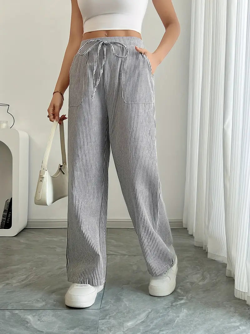 Linda | Elegant Striped Pants with Pockets in Trendy Colors - Image 24