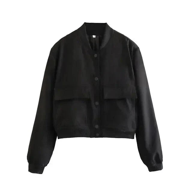 Tiffany | Women's Cropped Bomber Jacket - Image 6
