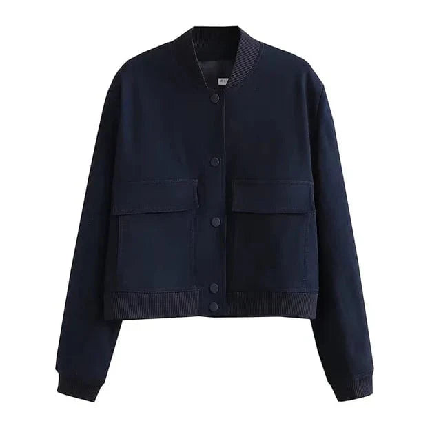 Tiffany | Women's Cropped Bomber Jacket - Image 7