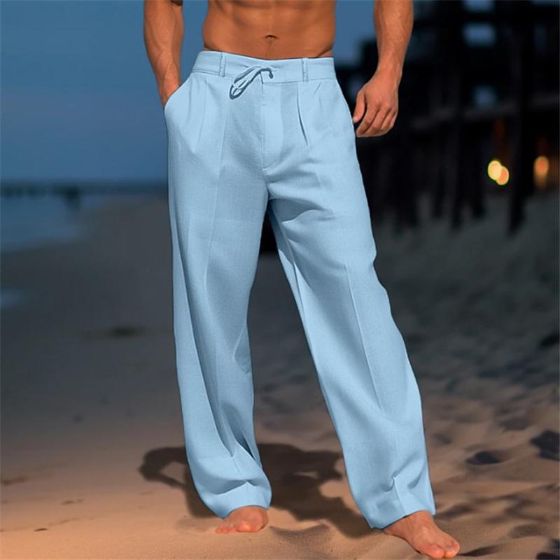 Mason | Unicoloured Relaxed Linen Trousers for Summer Style - Image 5