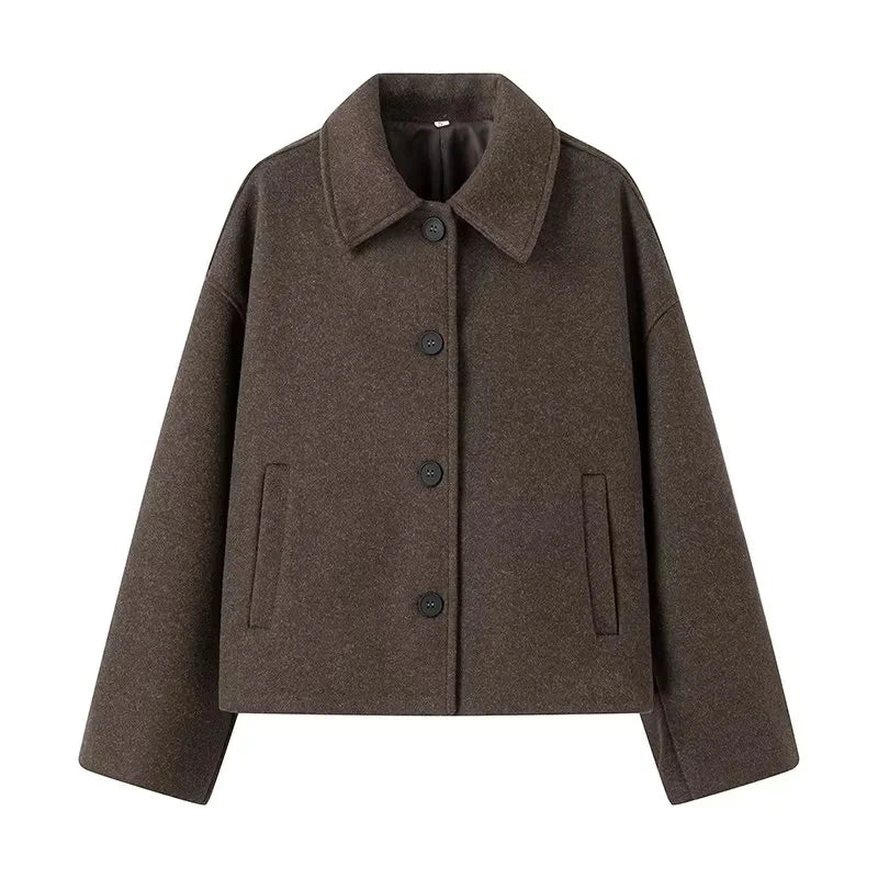 Carolyn | Women's Cropped Oversized Jacket - Image 4