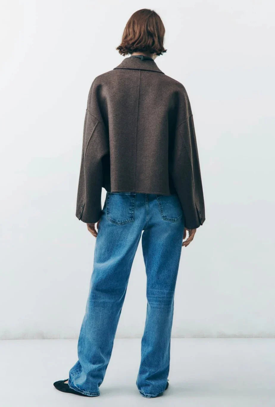 Carolyn | Women's Cropped Oversized Jacket - Image 3