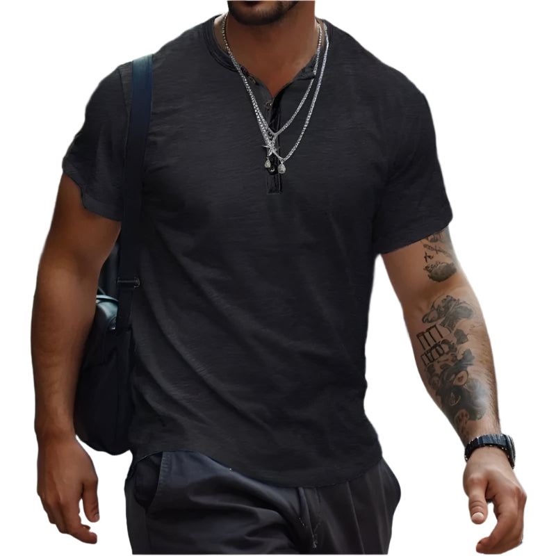 Clinton | Classic Crew Neck T-Shirt in Solid Colors - Image 3