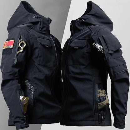 Darryl | Men's Hooded Tactical Jacket - Image 2