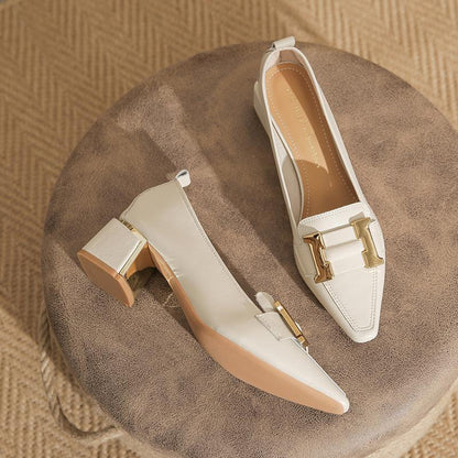 Destiny | Stylish Loafers with Block Heel – Elegant Pointed-Toe Shoes for Office & Everyday Wear - Image 2