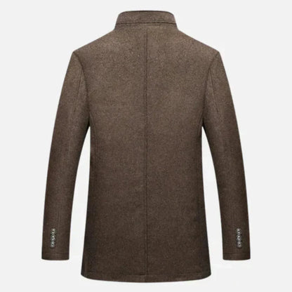 Edward | Men's Mid-Length Stand Collar Overcoat - Image 5